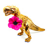 Lammers en Lammers - Beeld Dinosaurus T-Rex Goud 25cm Lammers en Lammers - Beeld Dinosaurus T-Rex Goud 25cm