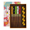 Melting Pot - Chopsticks met Lucky Cats (set/5) in doos Melting Pot - Chopsticks met Lucky Cats (set/5) in doos