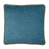 Kussen Petrol met Beige Bies 45x45cm Kussen Petrol met Beige Bies 45x45cm