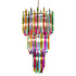 Lamp Kroonluchter Pegels Multicolor Glas 47x74cm 3-laags