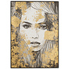 Melting Pot - Schilderij in Lijst Vrouw in Goud 103x143cm in lijst Melting Pot - Schilderij in Lijst Vrouw in Goud 103x143cm in lijst