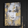 Melting Pot - Schilderij in Lijst Vrouw in Goud 103x143cm in lijst Melting Pot - Schilderij in Lijst Vrouw in Goud 103x143cm in lijst