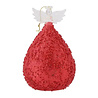 Melting Pot - Kerstbal Engel Glitter Rood + LED Lampjes 9x16cm Melting Pot - Kerstbal Engel Glitter Rood + LED Lampjes 9x16cm