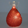 Melting Pot - Kerstbal Engel Glitter Rood + LED Lampjes 9x16cm Melting Pot - Kerstbal Engel Glitter Rood + LED Lampjes 9x16cm