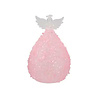 Melting Pot - Kerstbal Engel Glitter Pink + LED lampjes in 3 kleuren en 3 maten Melting Pot - Kerstbal Engel Glitter Pink + LED lampjes in 3 kleuren en 3 maten
