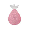 Melting Pot - Kerstbal Engel Glitter Pink + LED lampjes in 3 kleuren en 3 maten Melting Pot - Kerstbal Engel Glitter Pink + LED lampjes in 3 kleuren en 3 maten