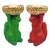 Melting Pot - Schaaltje Eekhoorn Glitter Groen en Rood 23cm Melting Pot - Schaaltje Eekhoorn Glitter Groen en Rood 23cm