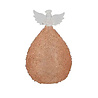 Melting Pot - Kerstbal Engel Glitter Nude + LED lampjes 7x12cm in 3 kleuren Melting Pot - Kerstbal Engel Glitter Nude + LED lampjes 7x12cm in 3 kleuren