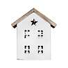 Diga Colmore Huisje van Metaal Wit met Houten Dak 20x10x22cm Diga Colmore Huisje van Metaal Wit met Houten Dak 20x10x22cm