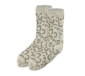 Melting Pot - Huis Sokken Leo Beige Luipaard - One Size Melting Pot - Huis Sokken Leo Beige Luipaard - One Size