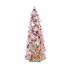 Melting Pot - Kerstboompjes + LED Lampjes Glas Metallic Pink 9x20cm 3 kleuren 3 vormen Melting Pot - Kerstboompjes + LED Lampjes Glas Metallic Pink 9x20cm 3 kleuren 3 vormen