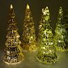 Melting Pot - Kerstboompjes + LED Lampjes Glas Metallic 9x20cm Goud en Groen 3 vormen Melting Pot - Kerstboompjes + LED Lampjes Glas Metallic 9x20cm Goud en Groen 3 vormen