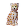 Melting Pot - Beeld Luipaard S Pastel met Stippen Keramiek 15cm Melting Pot - Beeld Luipaard S Pastel met Stippen Keramiek 15cm
