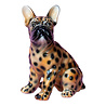 Melting Pot - Beeld Franse Bulldog Oranje Zwarte Stippen Keramiek 30cm Melting Pot - Beeld Franse Bulldog Oranje Zwarte Stippen Keramiek 30cm