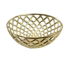 Colmore - Schaal Opengewerkt Goud Aluminium 42x16cm Colmore - Schaal Opengewerkt Goud Aluminium 42x16cm