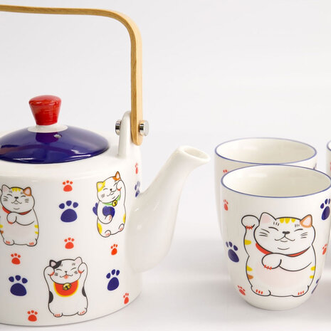 Melting Pot - Thee Set Kawaii Lucky Cat in cadeau doos