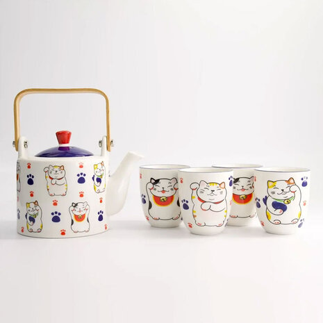 Melting Pot - Thee Set Kawaii Lucky Cat in cadeau doos
