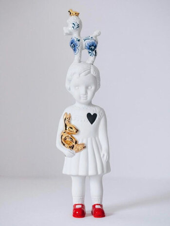 Lammers en Lammers - Pupke Wit Poedel Delfts Blauw 26cm