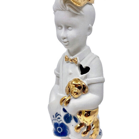 Lammers en Lammers - Kleine Jongen Gouden Petje 17cm