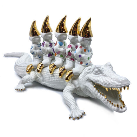 Lammers en Lammers - Born To Be Wild Bloemen met Gouden Mutsen 18x52cm Lammers en Lammers - Born To Be Wild Bloemen met Gouden Mutsen 18x52cm