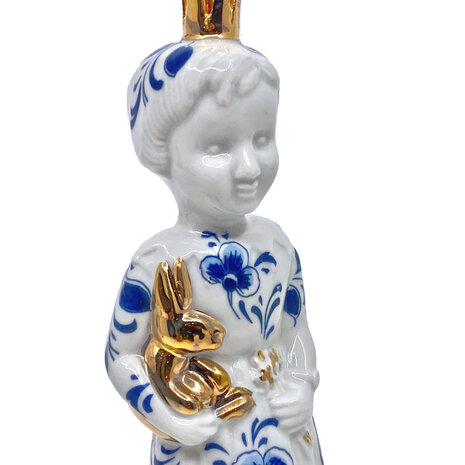 Lammers en Lammers - Mini Pupke Delfts Blauw All-over Rode en Schoentjes 14cm