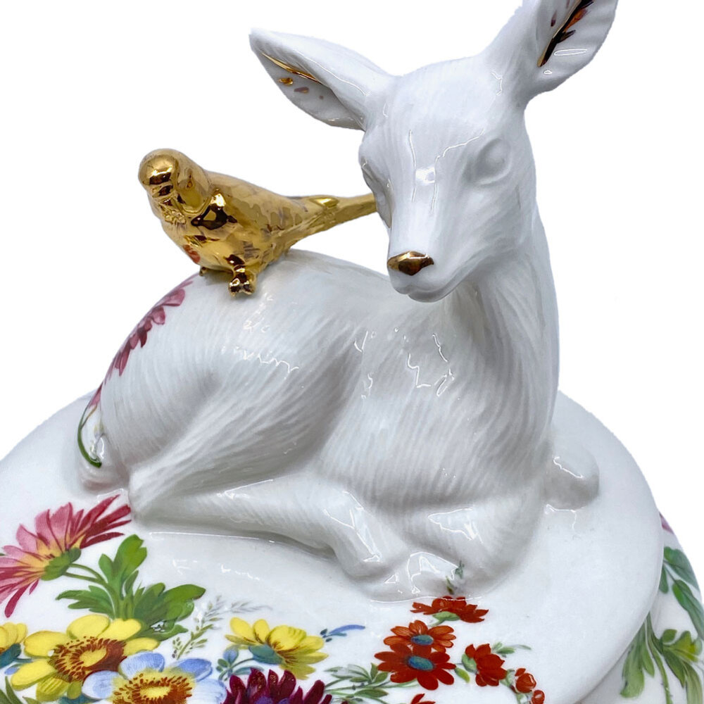 Lammers en Lammers - Little Parakeet Bloemen 18cm schaaltje met deksel