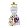 Lammers en Lammers Half Kaars Jongen Bloemen Paars 14cm Lammers en Lammers Half Kaars Jongen Bloemen Paars 14cm