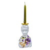 Lammers en Lammers Half Kaars Jongen Bloemen Paars 14cm Lammers en Lammers Half Kaars Jongen Bloemen Paars 14cm