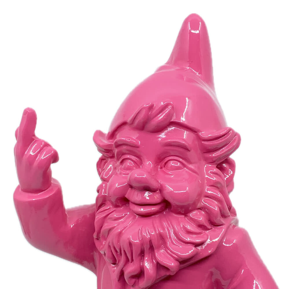 Melting Pot - Design Kabouter F*ck You Fuchsia – Beeld met Middelvinger 16x32cm Melting Pot - Design Kabouter F*ck You Fuchsia – Beeld met Middelvinger 16x32cm