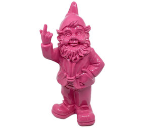 Melting Pot - Beeld Kabouter F*ck You Fuchsia 16x32cm Melting Pot - Beeld Kabouter F*ck You Fuchsia 16x32cm
