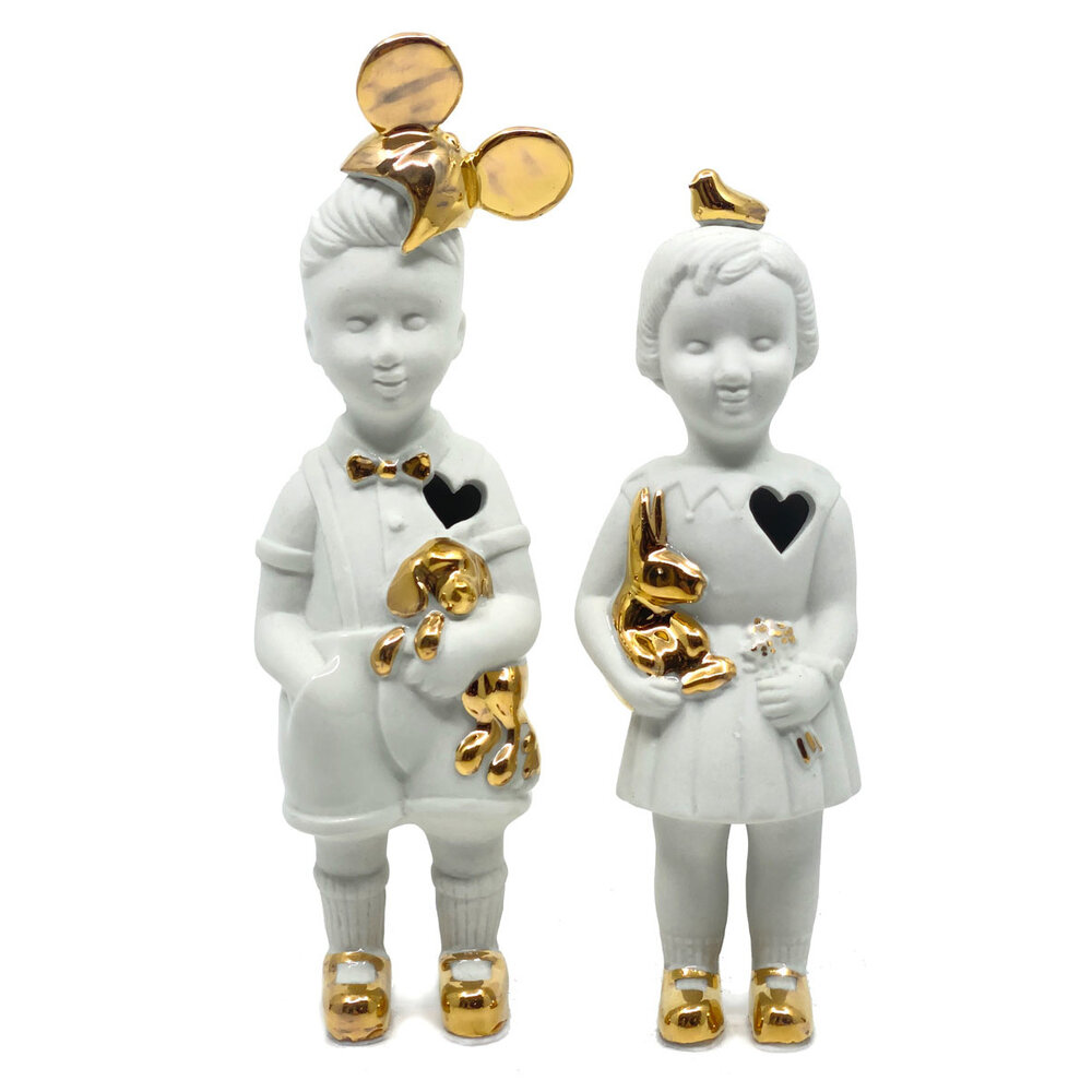 Lammers en Lammers - Zusje met Musje Wit 14cm