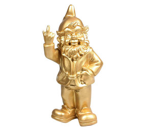 Melting Pot - Beeld Kabouter F*ck You Goud 16x32cm Melting Pot - Beeld Kabouter F*ck You Goud 16x32cm