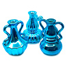 Melting Pot - Vaasje Jada Metallic Blauw 18cm in 3 vormen Melting Pot - Vaasje Jada Metallic Blauw 18cm in 3 vormen