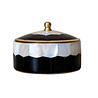 Melting Pot - Doosje Zwart/Wit Flower Messing/Schelpen 7x5cm Melting Pot - Doosje Zwart/Wit Flower Messing/Schelpen 7x5cm