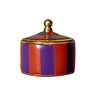 Melting Pot - Doosje Lila/Oranje Gestreept Messing/Schelpen 5x4.5cm Melting Pot - Doosje Lila/Oranje Gestreept Messing/Schelpen 5x4.5cm