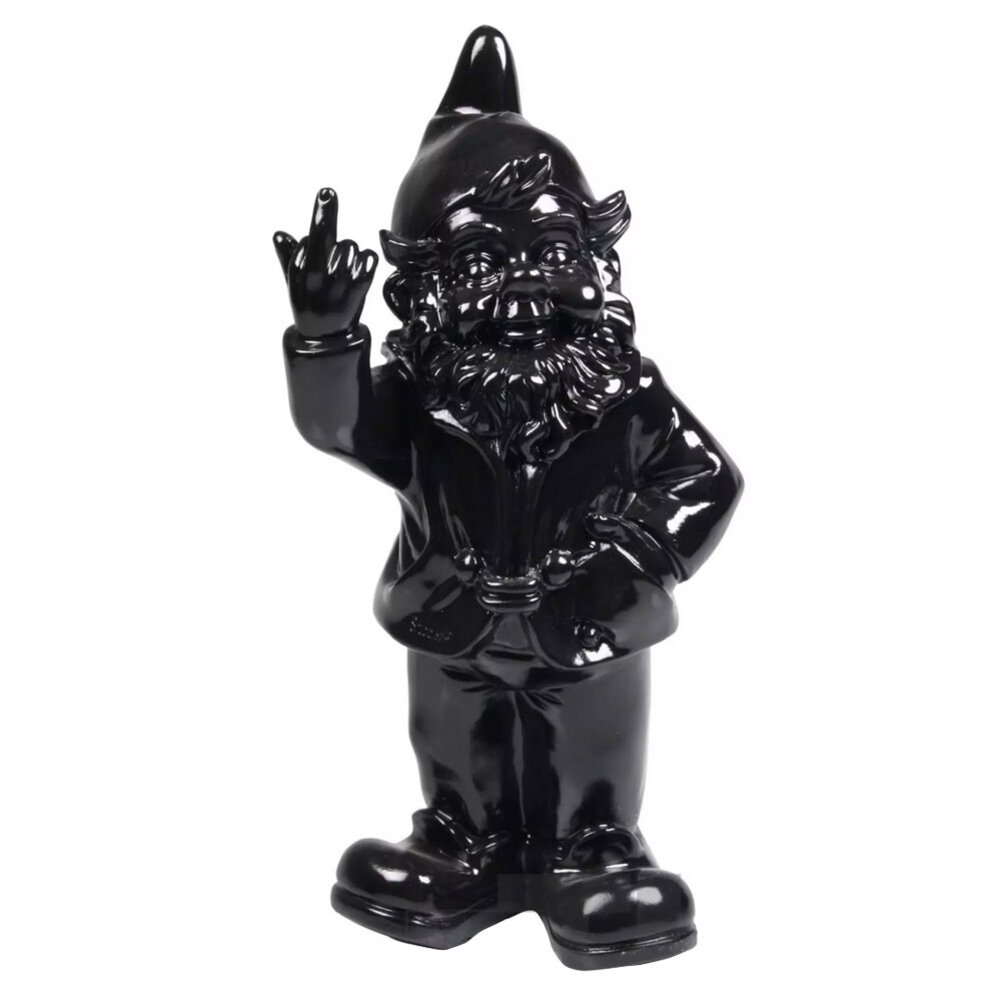 Melting Pot - Beeldje Kabouter F*ck You Zwart 32cm Melting Pot - Beeldje Kabouter F*ck You Zwart 32cm