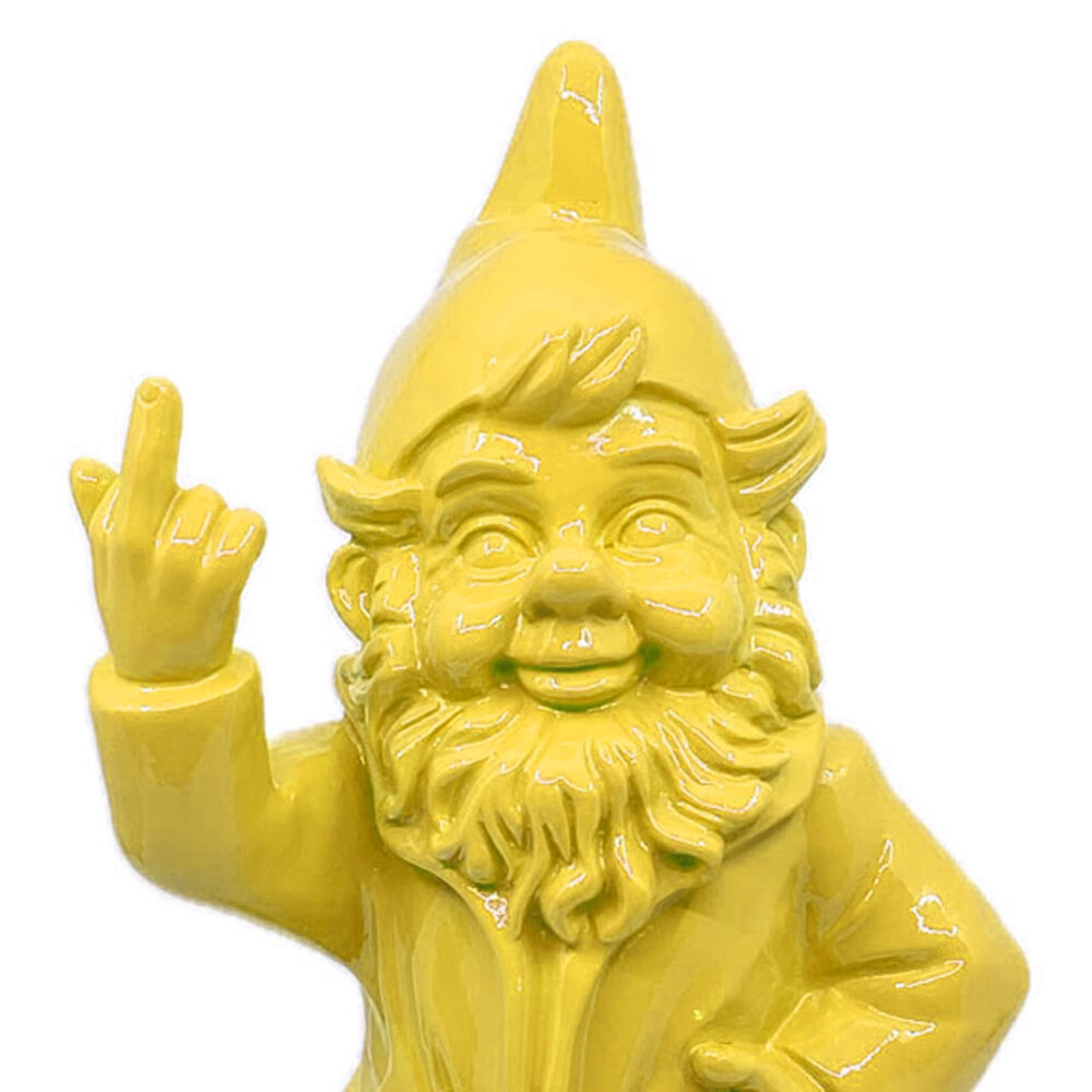 Melting Pot - Beeldje Kabouter Fuck You Geel 32cm