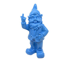 Melting Pot - Beeld Kabouter Fuck You Blauw 32cm Melting Pot - Beeld Kabouter Fuck You Blauw 32cm