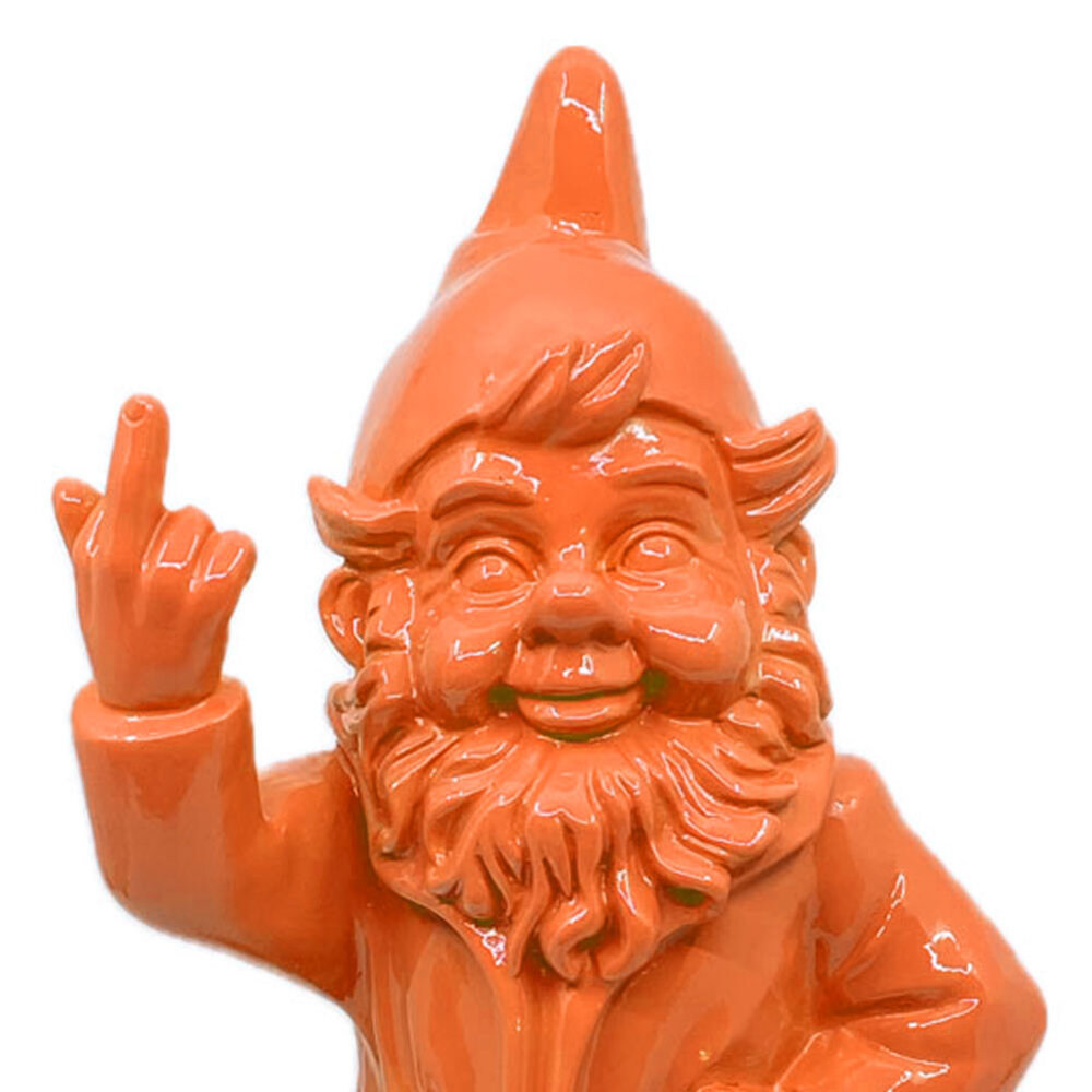 Melting Pot - Beeldje Kabouter Fuck You Oranje 32cm