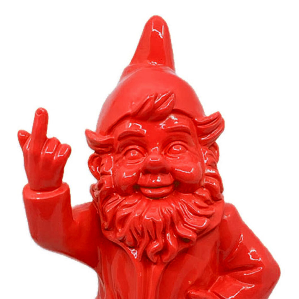 Melting Pot - Beeldje Kabouter Fuck You Rood 20cm Melting Pot - Beeldje Kabouter Fuck You Rood 20cm