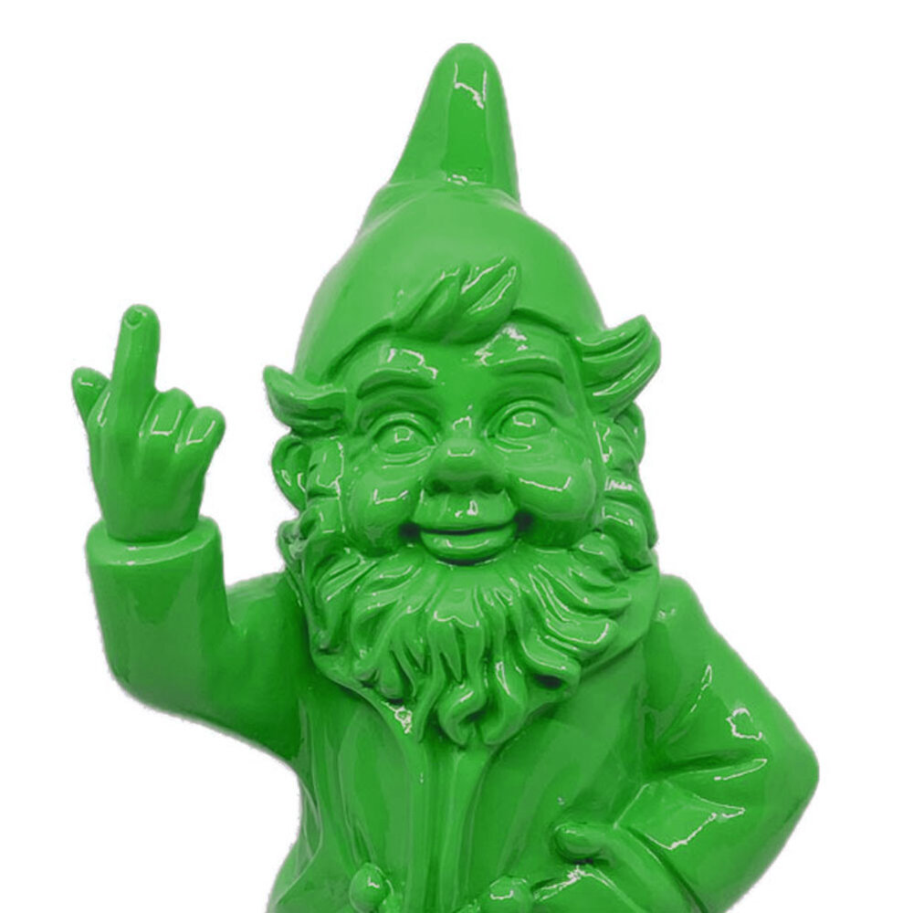Melting Pot - Design Kabouter F*ck You Groen – Beeld met Middelvinger 16x32cm Melting Pot - Design Kabouter F*ck You Groen – Beeld met Middelvinger 16x32cm