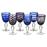 Pols Potten - Wijnglazen Cobalt Blauw Mix H17cm (set/6) Pols Potten - Wijnglazen Cobalt Blauw Mix H17cm (set/6)