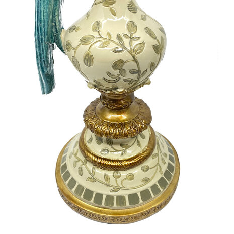 Werns - Kandelaar Papegaai Turquoise met Gouden Details 14x40cm - Links of Rechts Werns - Kandelaar Papegaai Turquoise met Gouden Details 14x40cm - Links of Rechts