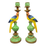 Werns - Kandelaar Papegaai Multicolor 14x40cm in 2 vormen
