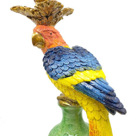 Werns - Kandelaar Papegaai Multicolor 14x40cm in 2 vormen Werns - Kandelaar Papegaai Multicolor 14x40cm in 2 vormen