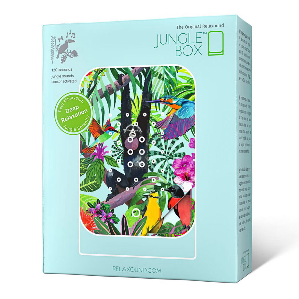 Zwitscherbox - Junglebox Oplaadbare Geluidsbox met Bewegingssensor en Exotische Natuurgeluiden – 6 Varianten Zwitscherbox - Junglebox Oplaadbare Geluidsbox met Bewegingssensor en Exotische Natuurgeluiden – 6 Varianten