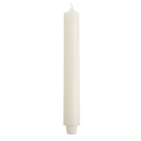 Rustik Lys - Extra Dikke Dinerkaars Ivoor Wit 3.2x30cm met Taps Toelopende Onderzijde Rustik Lys - Extra Dikke Dinerkaars Ivoor Wit 3.2x30cm met Taps Toelopende Onderzijde