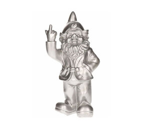 Melting Pot - Beeldje Kabouter Fuck You Zilver 20cm Melting Pot - Beeldje Kabouter Fuck You Zilver 20cm
