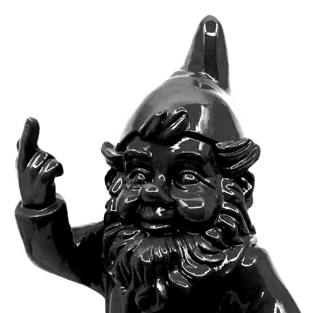 Melting Pot - Beeldje Kabouter Fuck You Zwart 20cm Melting Pot - Beeldje Kabouter Fuck You Zwart 20cm