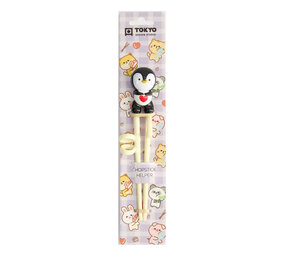 Tokyo Design Studio - Kinder Eetstokjes Pinguin Zwart-Wit 22cm